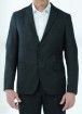 COSTUME CINTRE FLANELLE GRIS ANTHRACITE