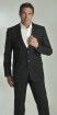 FINE STRIPE NAVY SUIT HANGER