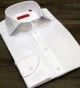 CHEMISE COL ITALIEN BLANC CHEVRON