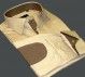 CHEMISE CINTREE CAMEL A COUDIERE