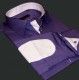 CHEMISE CINTREE PRUNE A COUDIERE