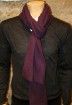 ECHARPE TRICOT 100% CACHEMIRE AUBERGINE
