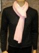 KNIT SCARF 100% CASHMERE LIGHT PINK