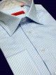 CHEMISE BLEU TURQUOISE A RAYURE