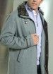 MANTEAU COL FOURRE GRIS CLAIR