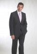 BLACK SUIT FINE STRIPE SLIM FIT