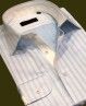 CHEMISE CINTREE BLEU CIEL SATINE