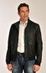 GOAT LEATHER JACKET NAVY