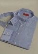 CHEMISE COL AMOVIBLE BLANC ET BLEU