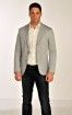 VESTE GRIS CLAIR EN COTON